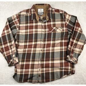 Legendary Whitetails Shirt Mens Sz XL Buck Camp Flannel Button Long Sleeve